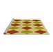 Sideview of Machine Washable Transitional Chrome Gold Yellow Rug, wshpat249yw