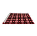 Sideview of Machine Washable Transitional Dark Scarlet Red Rug, wshpat2490rd