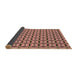 Thickness of Patterned Brown Red Rug, pat2492brn