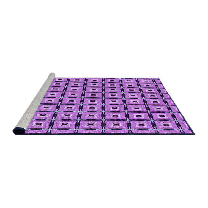 Sideview of Machine Washable Transitional Violet Purple Rug, wshpat2492pur