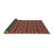 Thickness of Patterned Dark Almond Brown Rug, pat2493brn