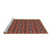 Sideview of Machine Washable Transitional Dark Almond Brown Rug, wshpat2493brn