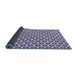 Thickness of Patterned Deep Periwinkle Purple Rug, pat2494blu