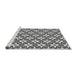 Sideview of Machine Washable Transitional Gray Rug, wshpat2495gry