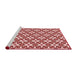 Sideview of Machine Washable Transitional Pink Rug, wshpat2495rd