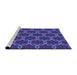 Sideview of Machine Washable Transitional Light Slate Blue Rug, wshpat2496pur