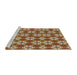 Sideview of Machine Washable Transitional Red Brown Rug, wshpat2498brn