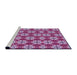 Sideview of Machine Washable Transitional Dark Magenta Purple Rug, wshpat2498pur