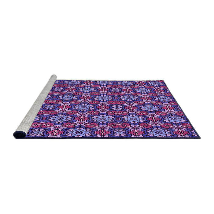 Sideview of Machine Washable Transitional Purple Rug, wshpat2499pur