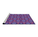 Sideview of Machine Washable Transitional Purple Rug, wshpat2499pur