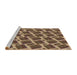 Sideview of Machine Washable Transitional Red Brown Rug, wshpat25brn