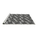 Square Machine Washable Transitional Dark Gray Rug, wshpat25gry