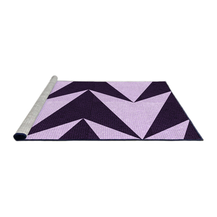 Sideview of Machine Washable Transitional Blossom Pink Rug, wshpat250pur
