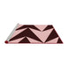 Sideview of Machine Washable Transitional Pink Rug, wshpat250rd