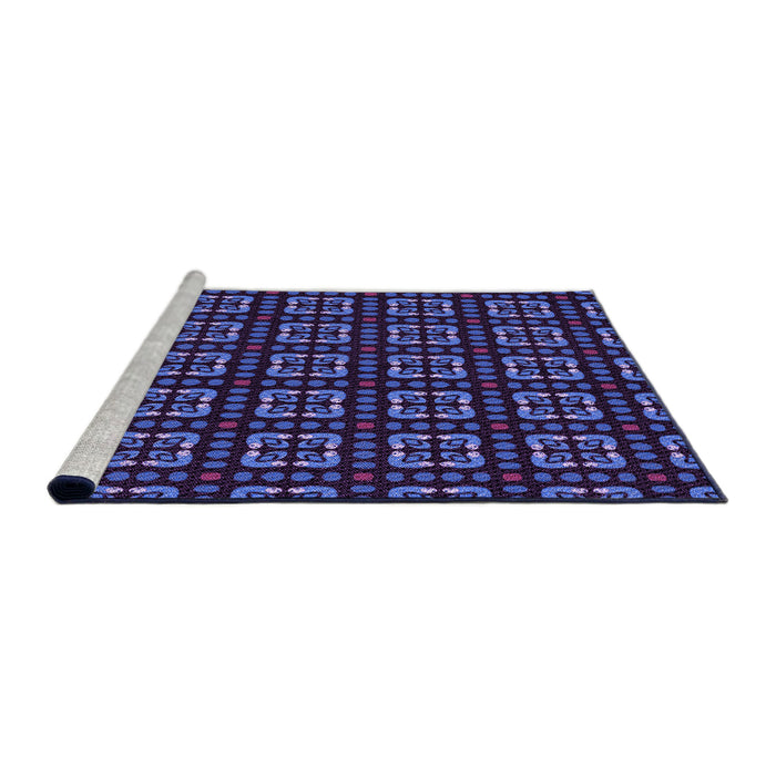 Sideview of Machine Washable Transitional Deep Purple Rug, wshpat2500pur