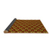 Thickness of Patterned Cinnamon Brown Rug, pat2501yw