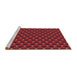 Sideview of Machine Washable Transitional Red Rug, wshpat2504brn