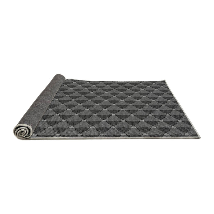 Thickness of Patterned Silver Gray Rug, pat2504gry