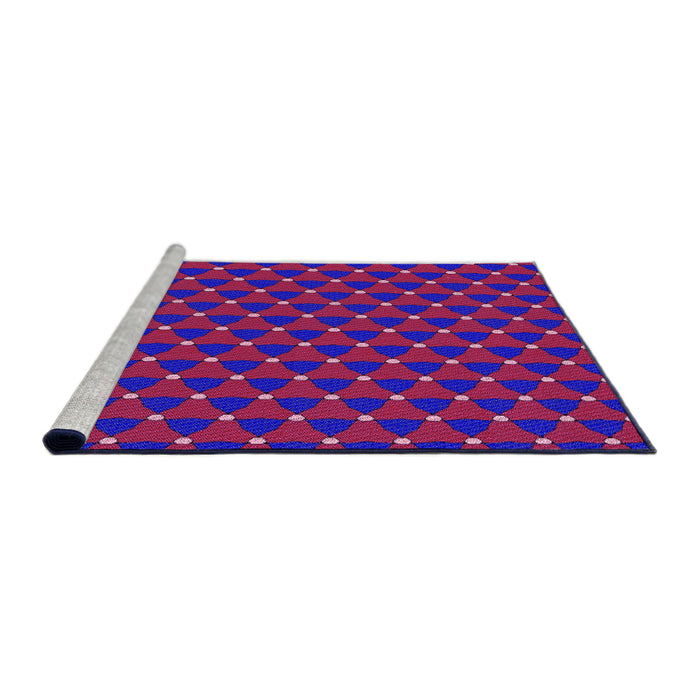 Sideview of Machine Washable Transitional Medium Violet Red Pink Rug, wshpat2504pur