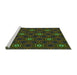 Sideview of Machine Washable Transitional Fern Green Rug, wshpat2505grn