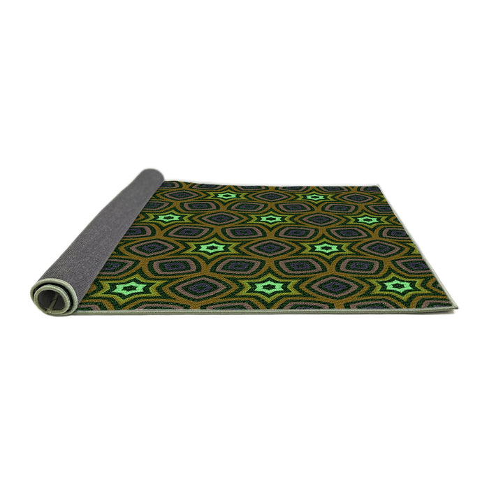 Thickness of Patterned Fern Green Rug, pat2505grn