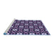 Sideview of Machine Washable Transitional Night Blue Rug, wshpat2506blu