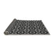 Thickness of Patterned Charcoal Black Rug, pat2507gry