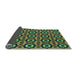 Thickness of Patterned Yellow Green Rug, pat2507lblu