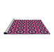 Sideview of Machine Washable Transitional Dark Hot Pink Rug, wshpat2507pur