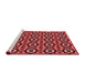 Sideview of Machine Washable Transitional Red Rug, wshpat2507rd