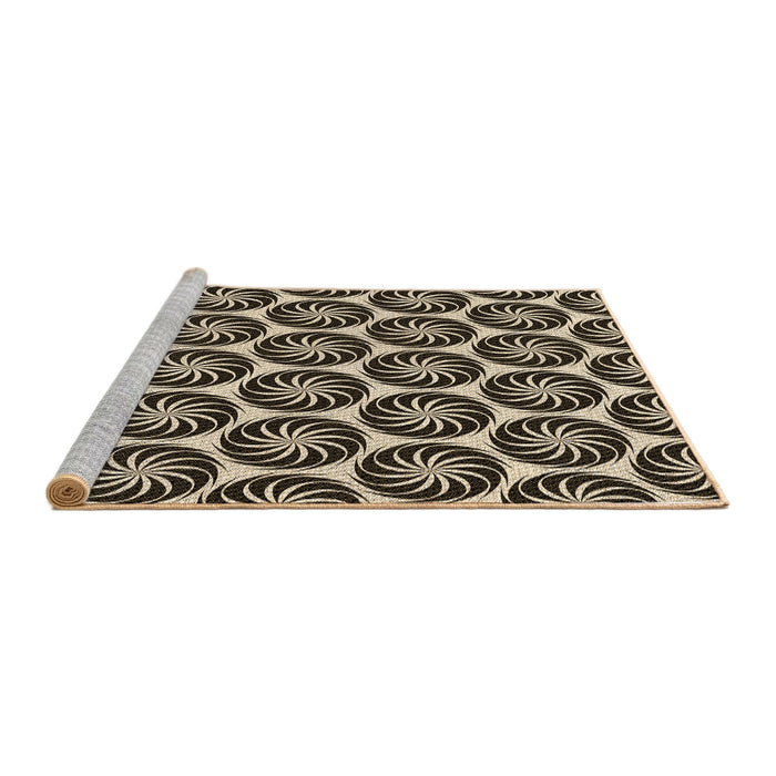 Sideview of Machine Washable Transitional Midnight Gray Rug, wshpat2508brn