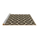 Sideview of Machine Washable Transitional Midnight Gray Rug, wshpat2508brn