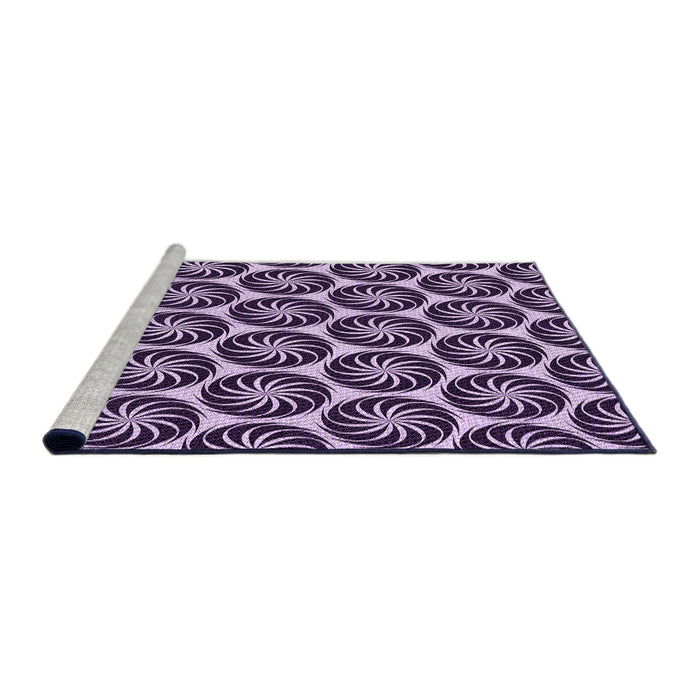 Sideview of Machine Washable Transitional Blush Pink Rug, wshpat2508pur
