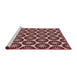 Sideview of Machine Washable Transitional Rose Pink Rug, wshpat2508rd