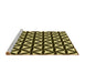 Sideview of Machine Washable Transitional Metallic Gold Rug, wshpat2509yw