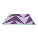 Sideview of Machine Washable Transitional Purple Rug, wshpat251blu