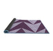 Thickness of Patterned Purple Rug, pat251blu
