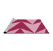 Sideview of Machine Washable Transitional Pastel Purple Pink Rug, wshpat251pur