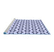 Sideview of Machine Washable Transitional Lavender Blue Rug, wshpat2510blu