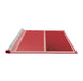 Sideview of Machine Washable Transitional Red Rug, wshpat2511rd