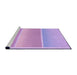 Sideview of Machine Washable Transitional Purple Rug, wshpat2512pur