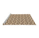 Sideview of Machine Washable Transitional Saddle Brown Rug, wshpat2513org