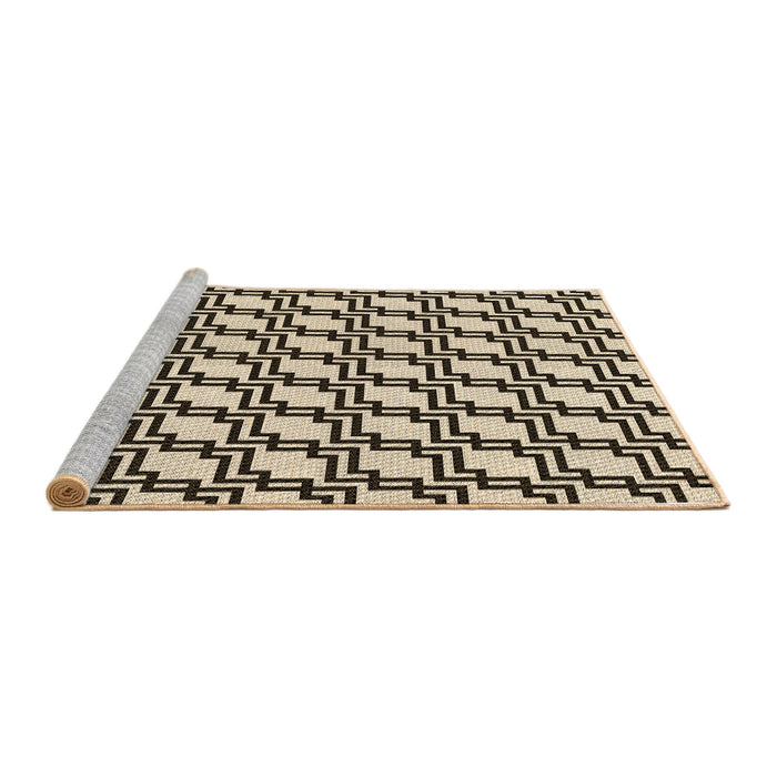 Sideview of Machine Washable Transitional Chocolate Brown Rug, wshpat2514brn
