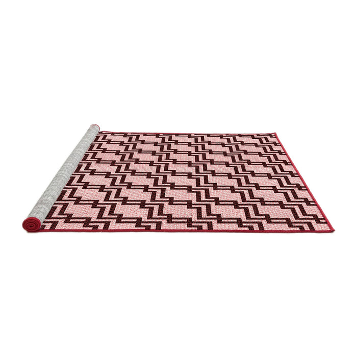 Sideview of Machine Washable Transitional Pink Rug, wshpat2514rd