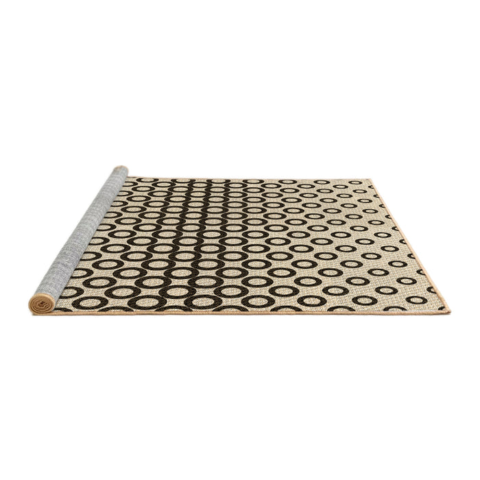 Sideview of Machine Washable Transitional Vanilla Gold Rug, wshpat2515brn