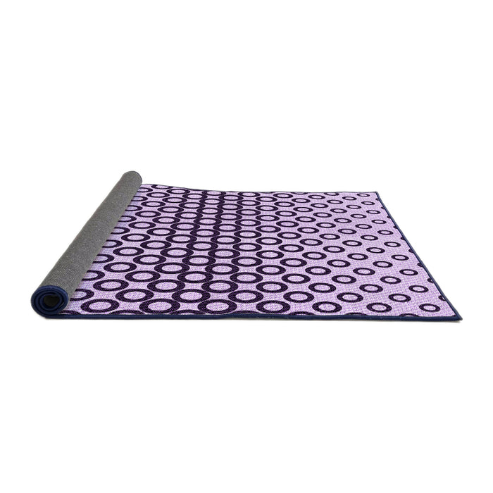 Thickness of Patterned Purple Rug, pat2515pur
