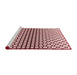 Sideview of Machine Washable Transitional Brown Red Rug, wshpat2515rd