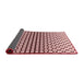 Thickness of Patterned Brown Red Rug, pat2515rd