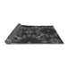 Thickness of Patterned Charcoal Black Rug, pat2516gry