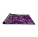 Thickness of Patterned Dark Orchid Purple Rug, pat2516pur